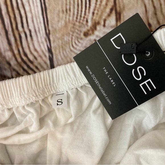 NWT DOSE white/off white cotton/chiffon maternity special event long gown size S - Picture 6 of 6